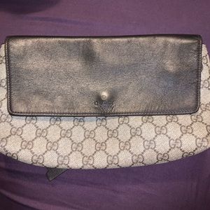 Gucci Monogram belt bag with leather